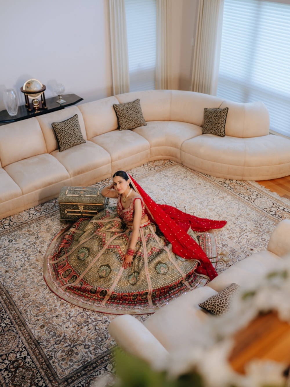 Embellished Printed lengha